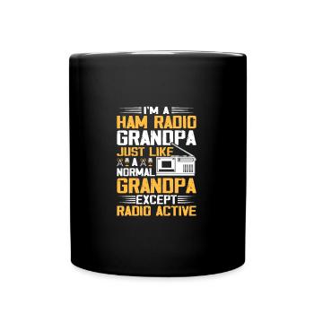I'm A HAM Radio Grandpa Funny Amateur Radio - Full Colour Mug - black - Front