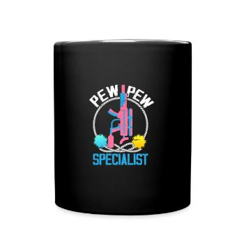 Pew Pew Specialist Paintball Player - Tasse einfarbig - Schwarz - Vorne