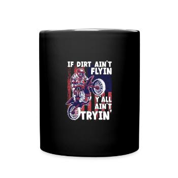 Course de piste de terre drôle si la terre ne vole pas - Mug uni - noir - Devant