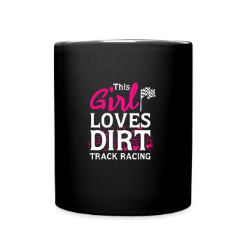 Cette fille aime les courses sur piste de terre - Mug uni - noir - Devant