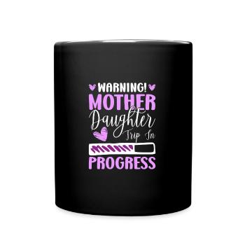 Drôle de voyage en famille entre mère fille - Mug uni - noir - Devant