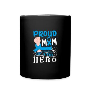 Fière maman d’un héros du DT1 Sensibilisation au diabète de type 1 - Mug uni - noir - Devant