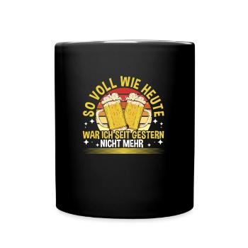 Saufen Party Biertrinker Lustige Sprüche Mallorca - Tasse einfarbig - Schwarz - Vorne