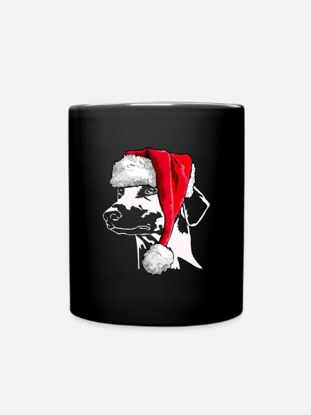 Santa SLOUGHI Weihnachten Hunde Windhund Wilsigns - Tasse einfarbig - Schwarz