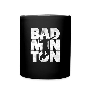 Joueur de badminton Vintage Badminton - Mug uni - noir - Devant