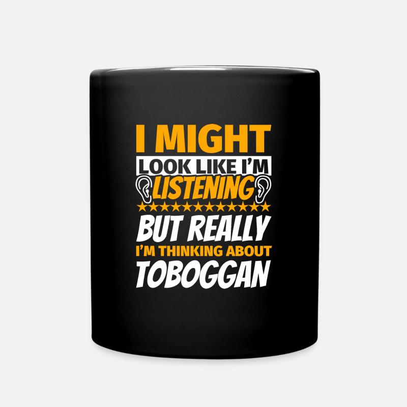 Toboggan lustiges Geschenk - Tasse einfarbig - Schwarz