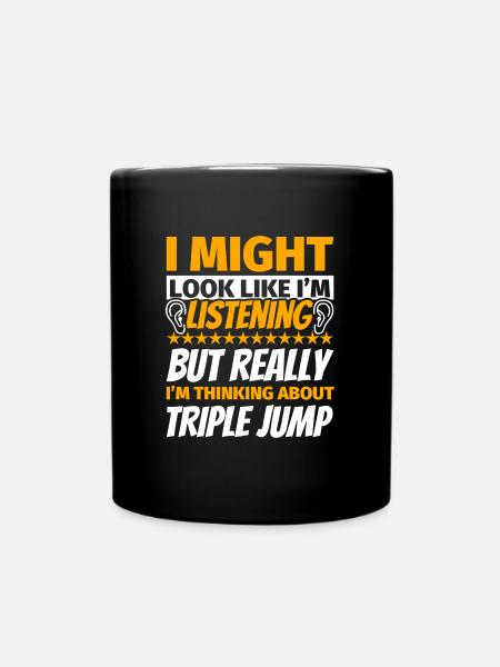 Dreisprung lustiges Geschenk - Tasse einfarbig - Schwarz