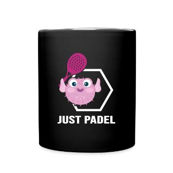 Padel Padeltennis Padelmode Paddle - Tasse einfarbig - Schwarz - Vorne