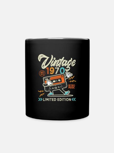 1970 Anniversaire retro music Chemise De 1970 - Mug uni - noir