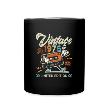 1976 Anniversaire retro music Chemise De 1976 - Mug uni - noir - Devant