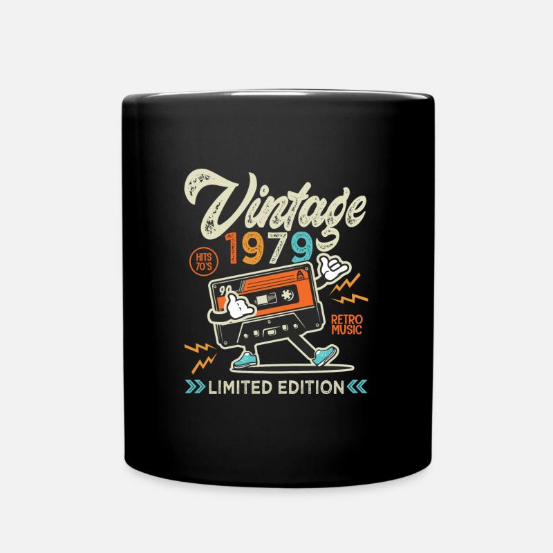 1979 Retro Musik Jubiläumsshirt von 1979 - Tasse einfarbig - Schwarz