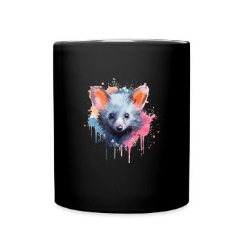 Lémurien aquarelle – Faune fascinante - Mug uni - noir - Devant