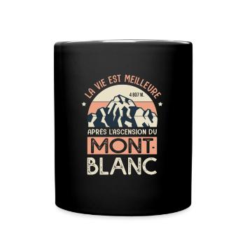alpinisme ascension Mont Blanc Sport alpiniste - Mug uni - noir - Devant