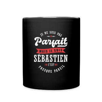 Sébastien Parfait Cadeau prenom sébastien - Mug uni - noir - Devant