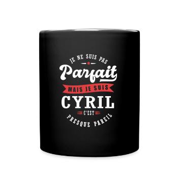 Cyril Parfait Cadeau prenom cyril - Mug uni - noir - Devant