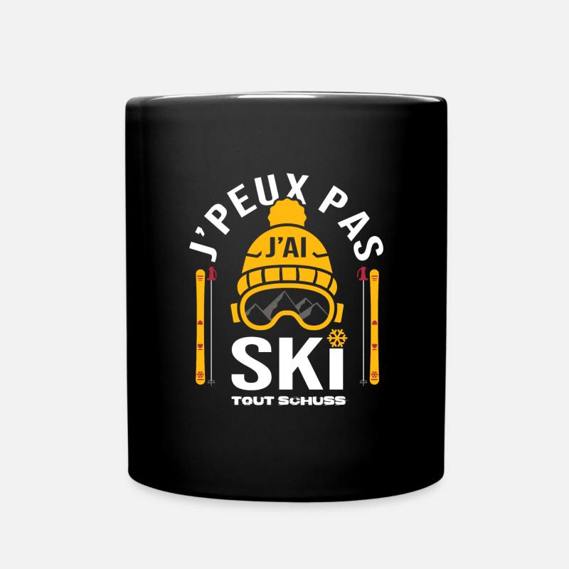 ski je peux pas j ai ski humour pour skieur - Mug uni - noir