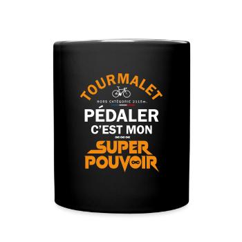 Vélo velo Tourmalet humour cycliste vélo de route - Mug uni - noir - Devant