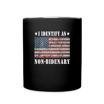 I Identify As Non-Bidenary - 2024 - Full Colour Mug - black - Front