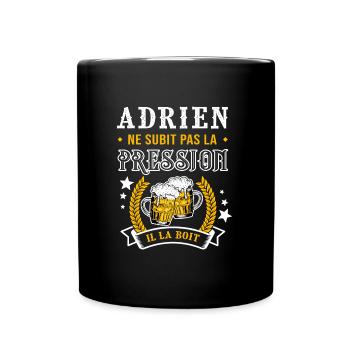 Adrien bière Adrien cadeau adrien fête - Mug uni - noir - Devant