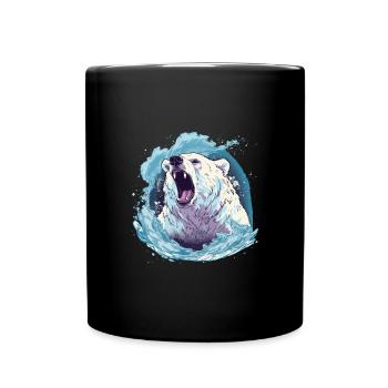 Prouesses polaires – Aquarelle Ours polaire Impact - Mug uni - noir - Devant