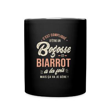 Biarrot Bogosse Cadeau Humour Biarritz 64 - Mug uni - noir - Devant