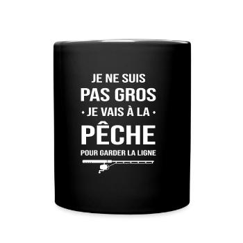 Pêche pêcheur je vais à la pêche garder la ligne - Mug uni - noir - Devant