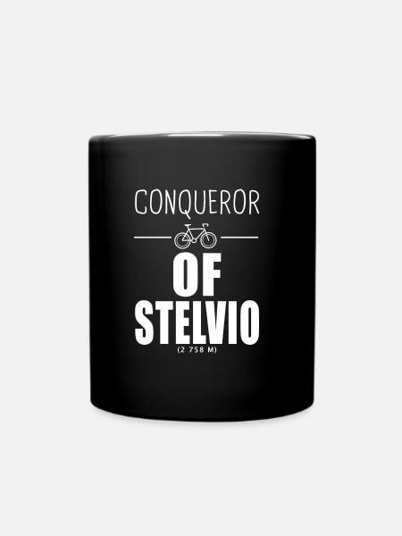 Conquérant du Stelvio cycliste Alpes - Mug uni - noir