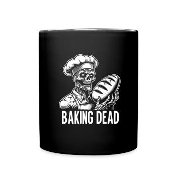 The Baking Dead gruseliger Zombie als Bäcker - Tasse einfarbig - Schwarz - Vorne