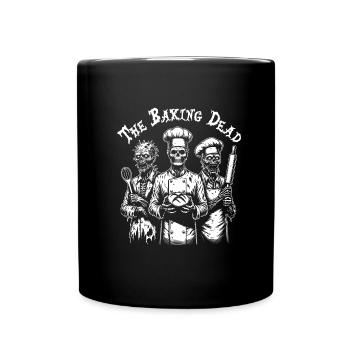 Baking Dead - backende Zombies - Tasse einfarbig - Schwarz - Vorne