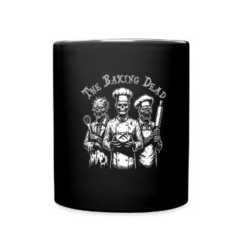 Baking Dead - backende Zombies - Tasse einfarbig - Schwarz - Vorne