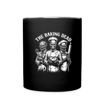 Baking Dead - backende Zombies - Tasse einfarbig - Schwarz - Vorne