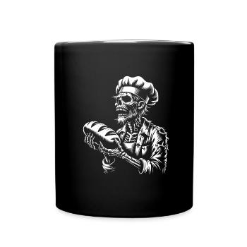 Zombie Bäcker gruseliger Bäcker - Tasse einfarbig - Schwarz - Vorne