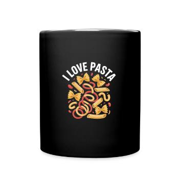 I Love Pasta Celebration für Feinschmecker und - Tasse einfarbig - Schwarz - Vorne