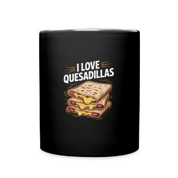 J’adore les quesadillas Cheesy Delight Illustration - Mug uni - noir - Devant