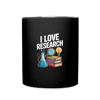 I Love Research Enthusiast - Full Colour Mug - black - Front