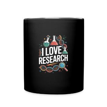 J’aime la recherche Science Passionné d’ADN Design - Mug uni - noir - Devant