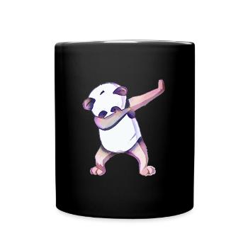 Panda - Tasse einfarbig - Schwarz - Vorne