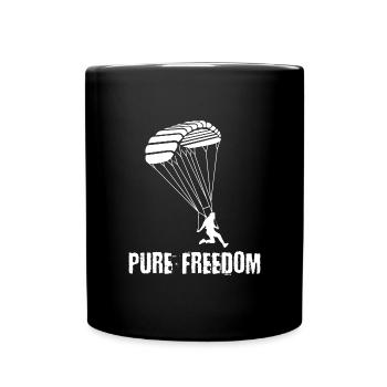 Skydiving freedom - Full Colour Mug - black - Front