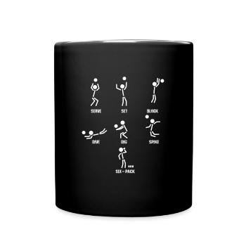 Volleyball Sixpack - Mug uni - noir - Devant