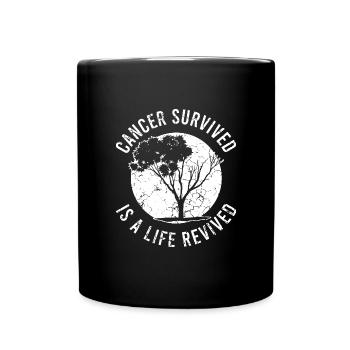 Krebs Überlebender - Tasse einfarbig - Schwarz - Vorne
