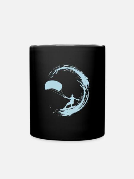 Kite Surfing - Full Colour Mug - black