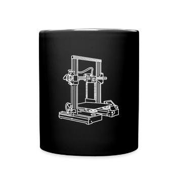 3D Drucker - Tasse einfarbig - Schwarz - Vorne