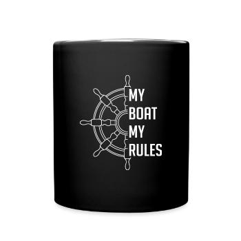 My boat my rules - Full Colour Mug - black - Front