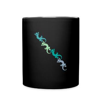 Eidechsen - Tasse einfarbig - Schwarz - Vorne