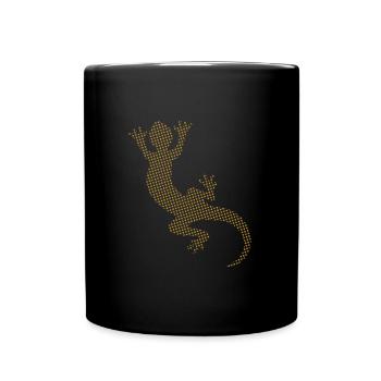 Eidechse Gecko - Tasse einfarbig - Schwarz - Vorne
