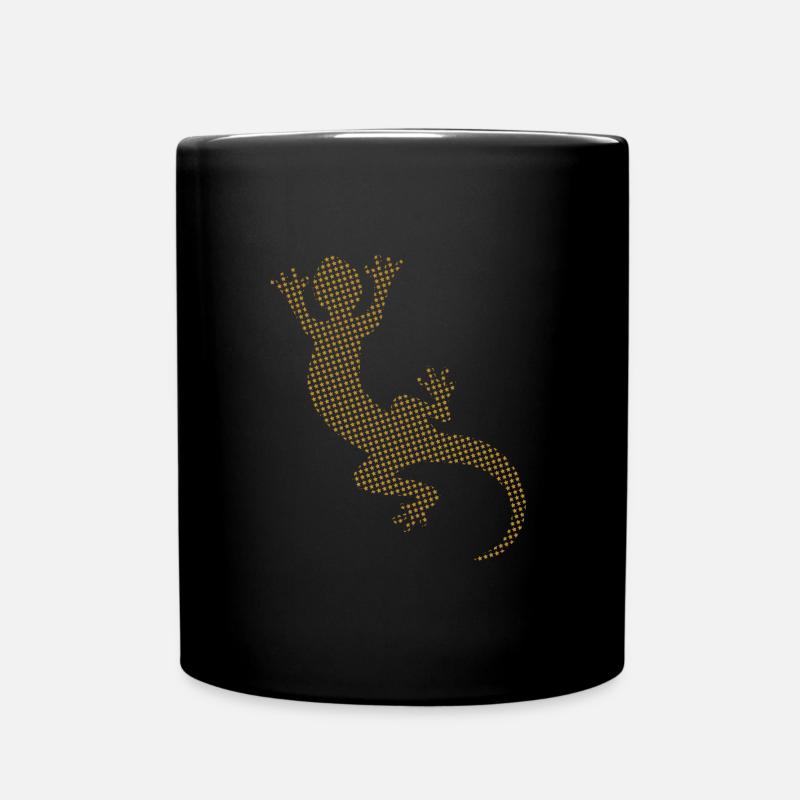 Eidechse Gecko - Tasse einfarbig - Schwarz
