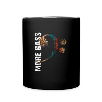 | plus de basses J’adore les | de basse Clef de fa - Mug uni - noir - Devant