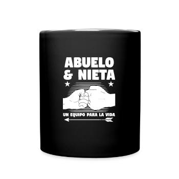 Opa & Enkelin Opa Enkelkind Geschenk - Tasse einfarbig - Schwarz - Vorne
