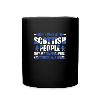 Schottisches Schottland Geschenk - Tasse einfarbig - Schwarz - Vorne