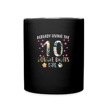 10ème anniversaire 10 ans anniversaire de fille - Mug uni - noir - Devant